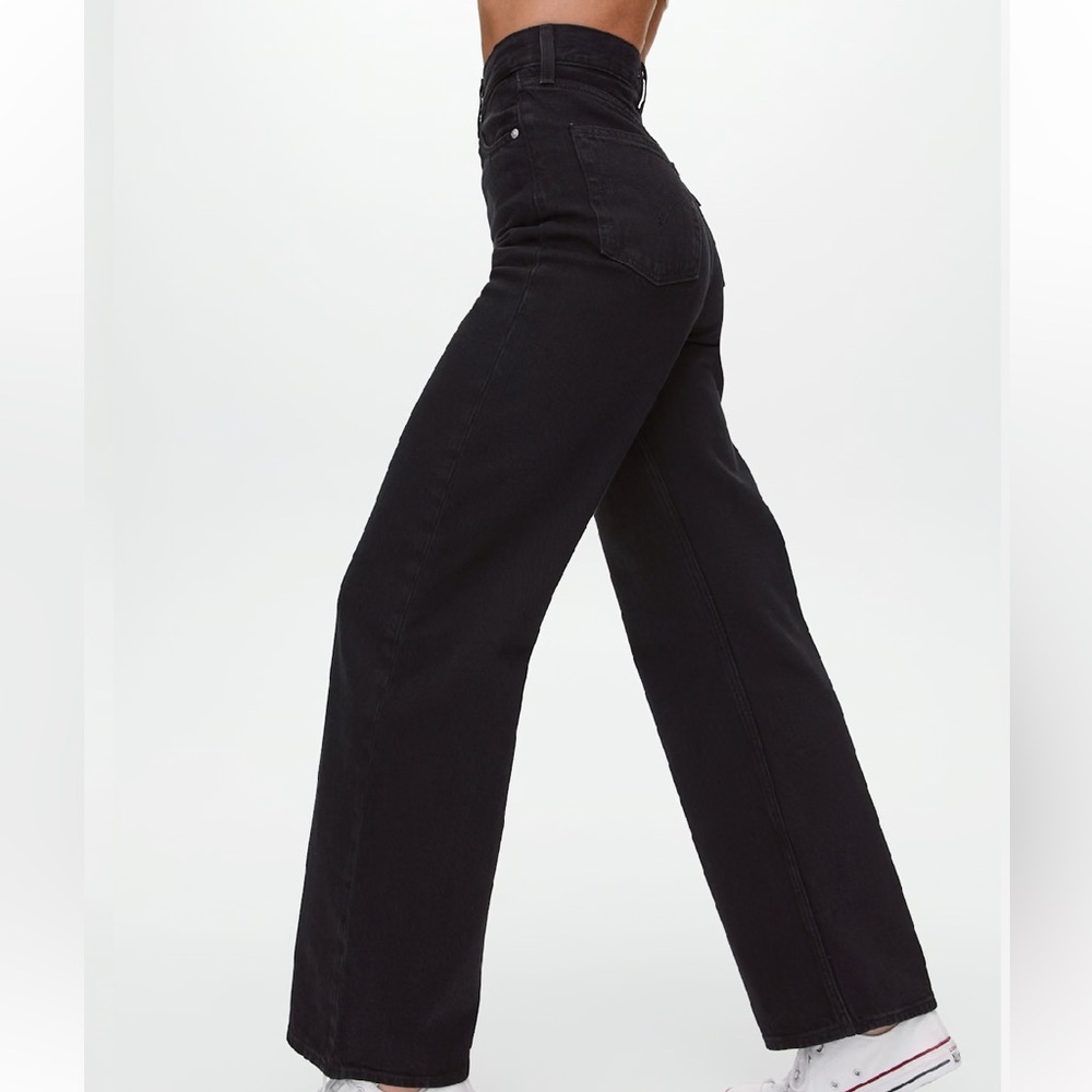 Levi’s High Loose Jeans in Grey/Black Size 24 - Picture 3 of 8